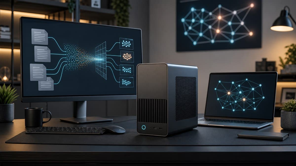 Computer running a local AI model without relying on the cloud